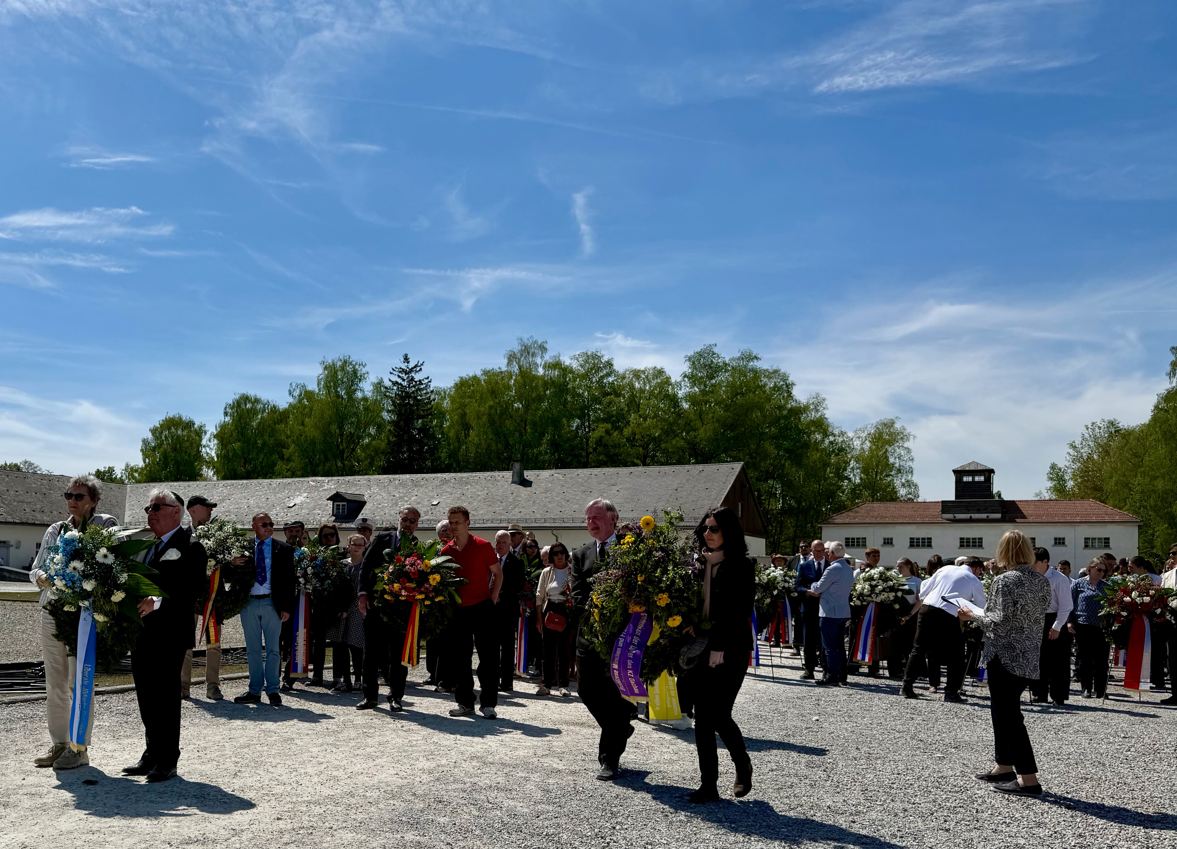 Ved den jødiske minneseremonien i Dachau