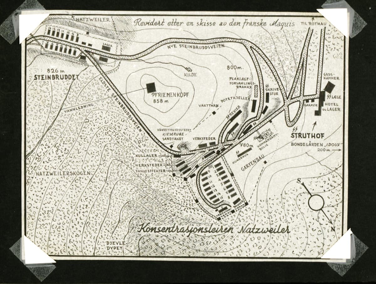 Kart over Natzweiler-Struthof leiren