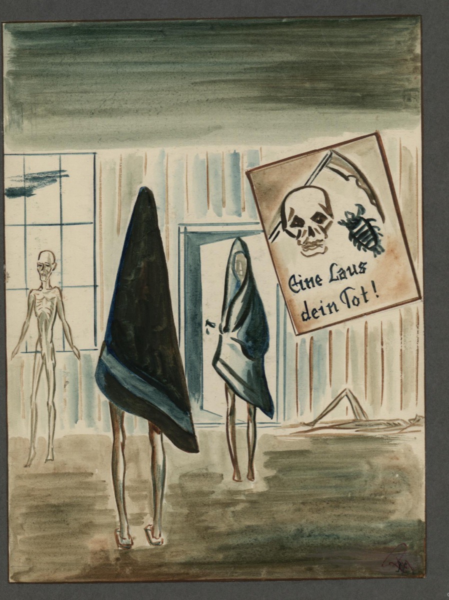 Eine Laus dein Tod - dødshodeplakat mot lus